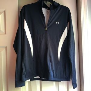 Navy Under Armour Zip Up Sweatshirt